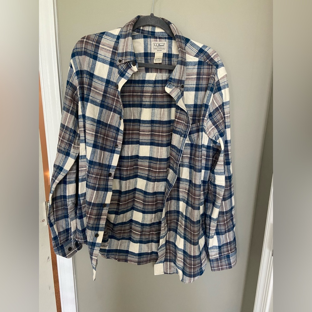 L.L. Bean men’s long sleeved flannel button down